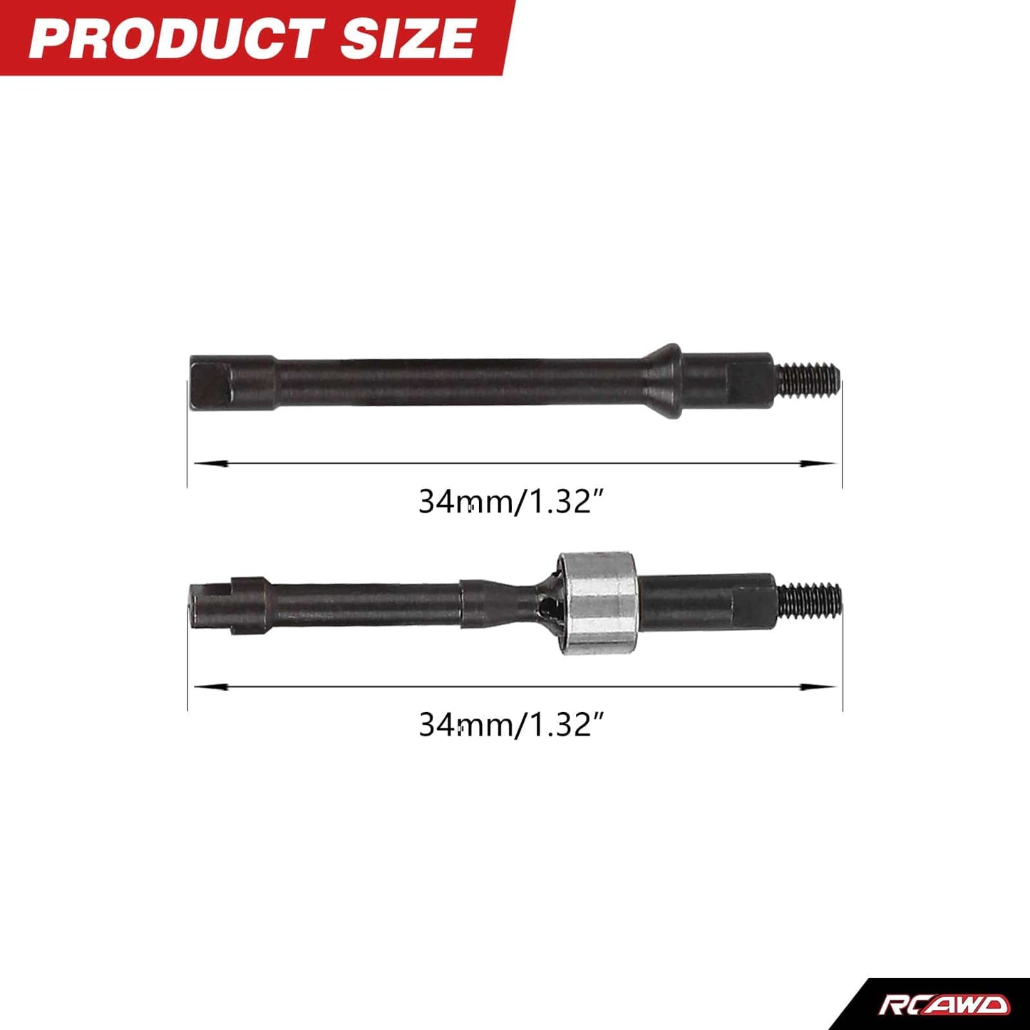 RCAWD Axial SCX30 RCAWD SCX30 Steel CVD Front Rear Drive Shaft