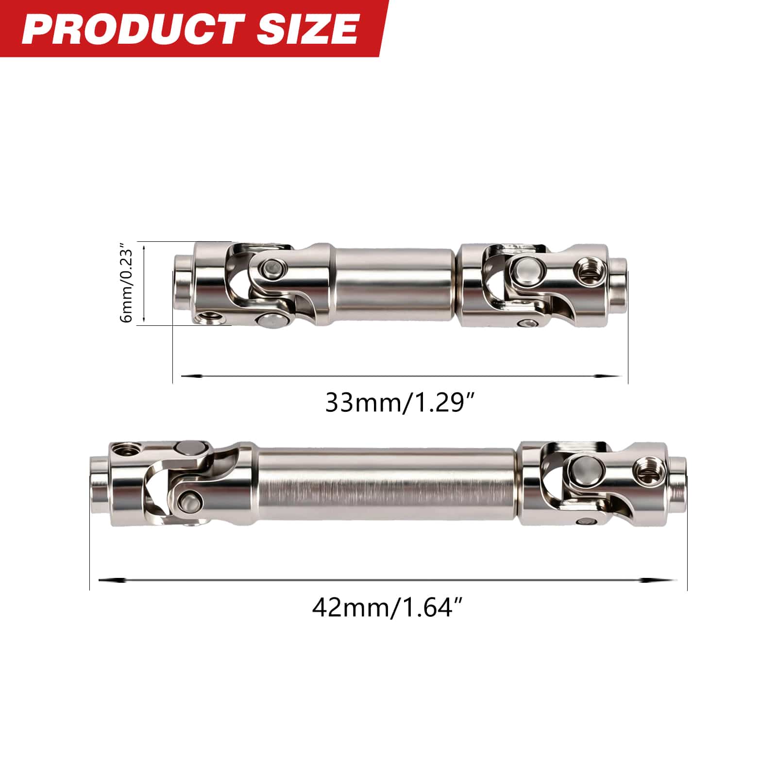 RCAWD Axial SCX30 RCAWD SCX30 Steel CVD Front Rear Drive Shaft（副本）
