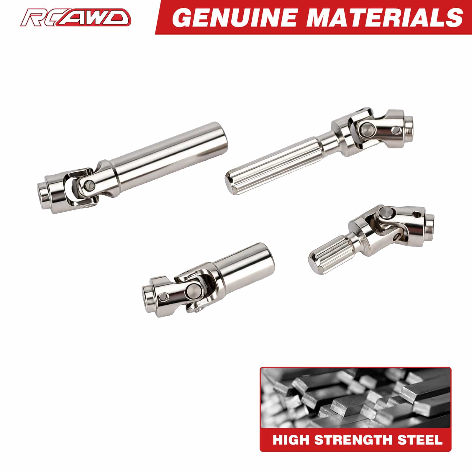 RCAWD Axial SCX30 RCAWD SCX30 Steel CVD Front Rear Drive Shaft（副本）