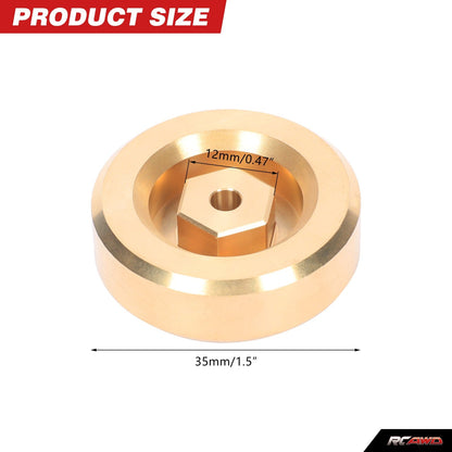 RCAWD Axial UTB18 4pcs RCAWD Axial UTB18 Capra upgrades brass weighted hex hub set hex weights 268g total D2-AXI212015Y