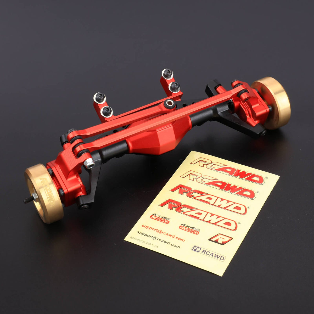 RCAWD Axial UTB18 Font axle / Red RCAWD AXIAL UTB18 Front Rear Portal Axle with CountWeight Wheel Hex Hubs