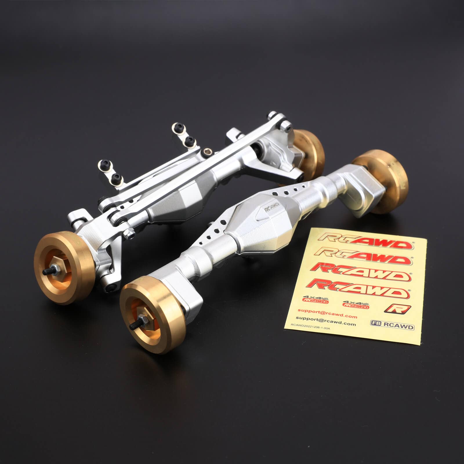 RCAWD Axial UTB18 Full Set / Silver RCAWD AXIAL UTB18 Front Rear Portal Axle with CountWeight Wheel Hex Hubs