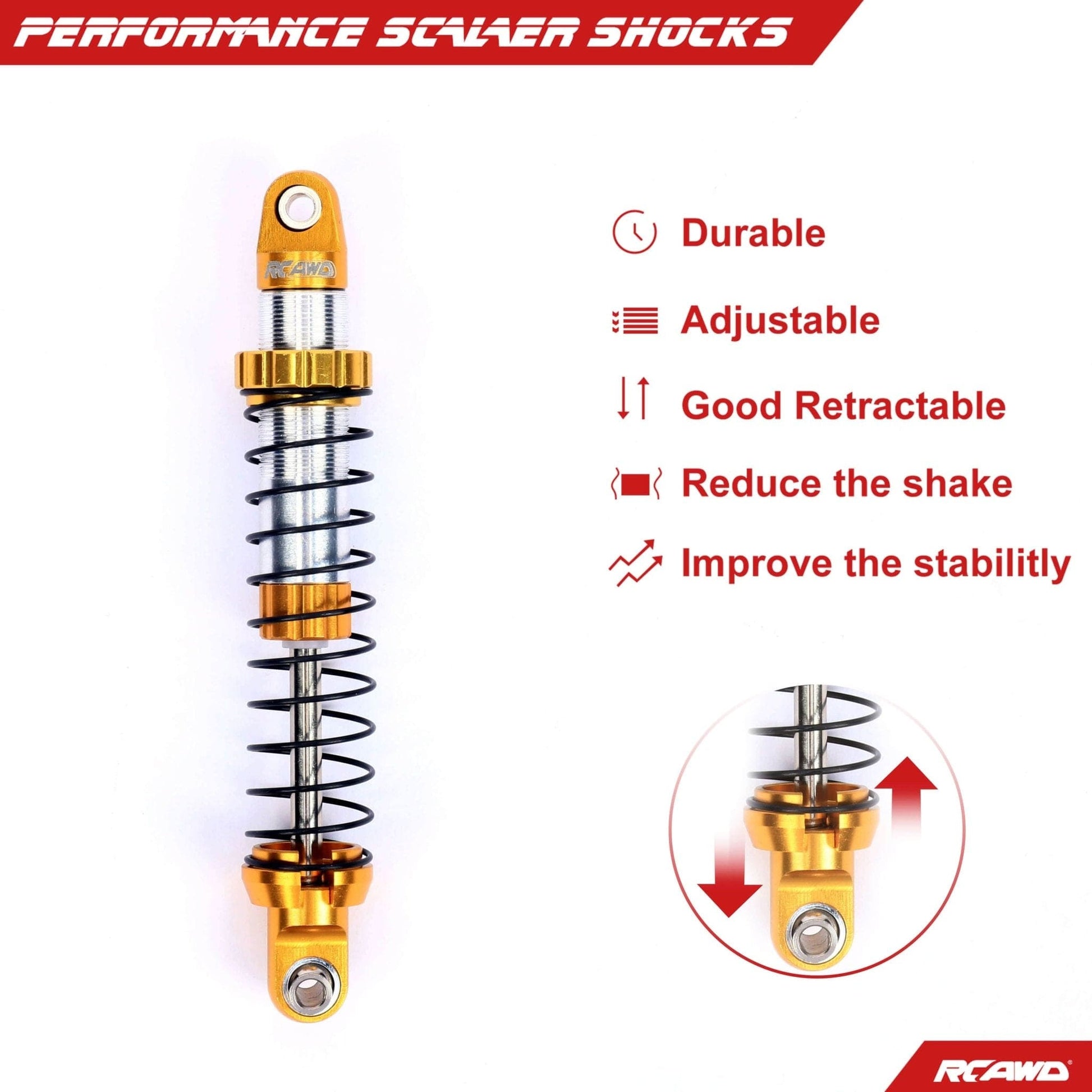 RCAWD Axial UTB18 RCAWD Axial UTB18 Capra upgrade parts shock absorber damper oil filled type 4pcs  AXI213004