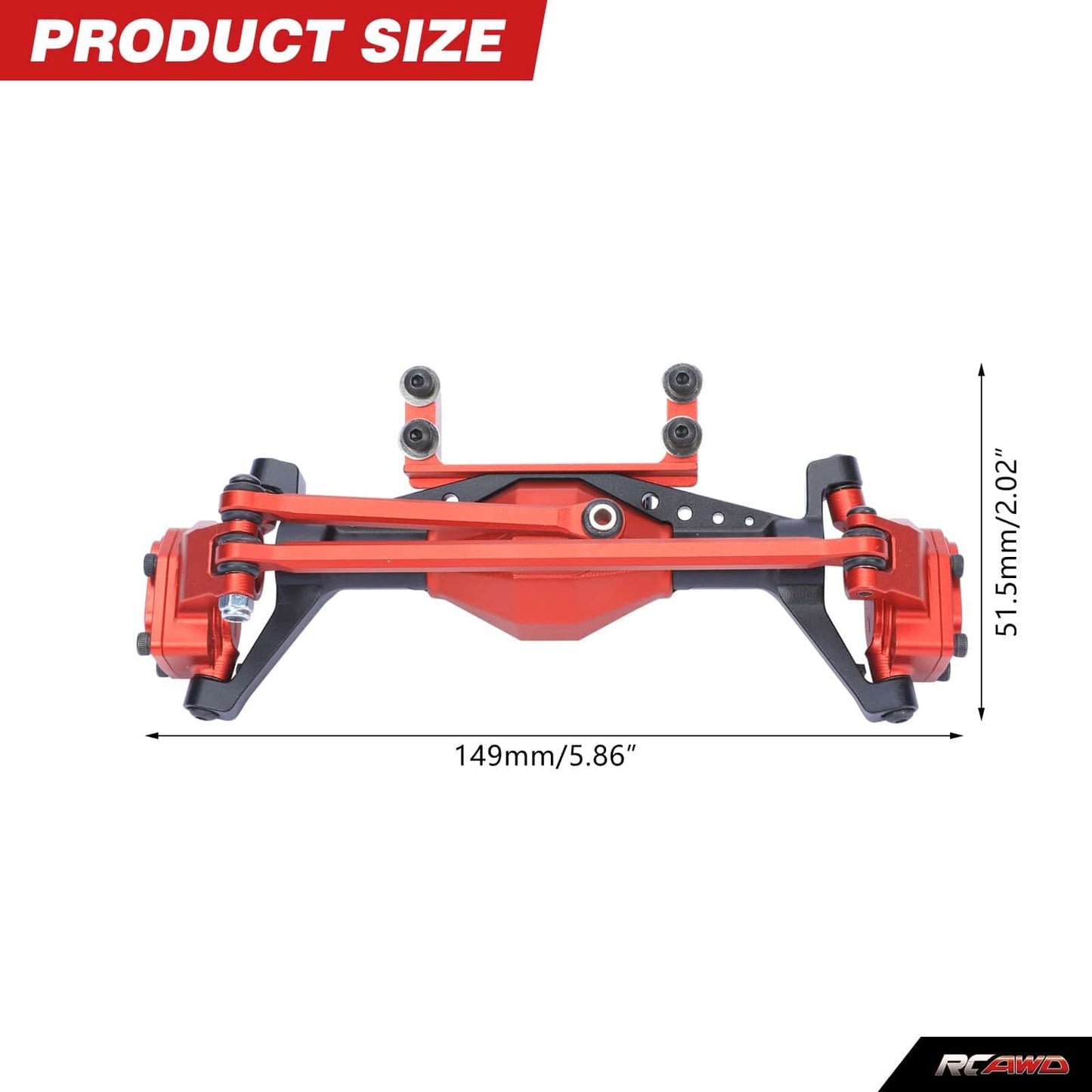 RCAWD Axial UTB18 RCAWD Axial UTB18 Capra upgrades aluminium front rear axle housing set F/R-AXI218001