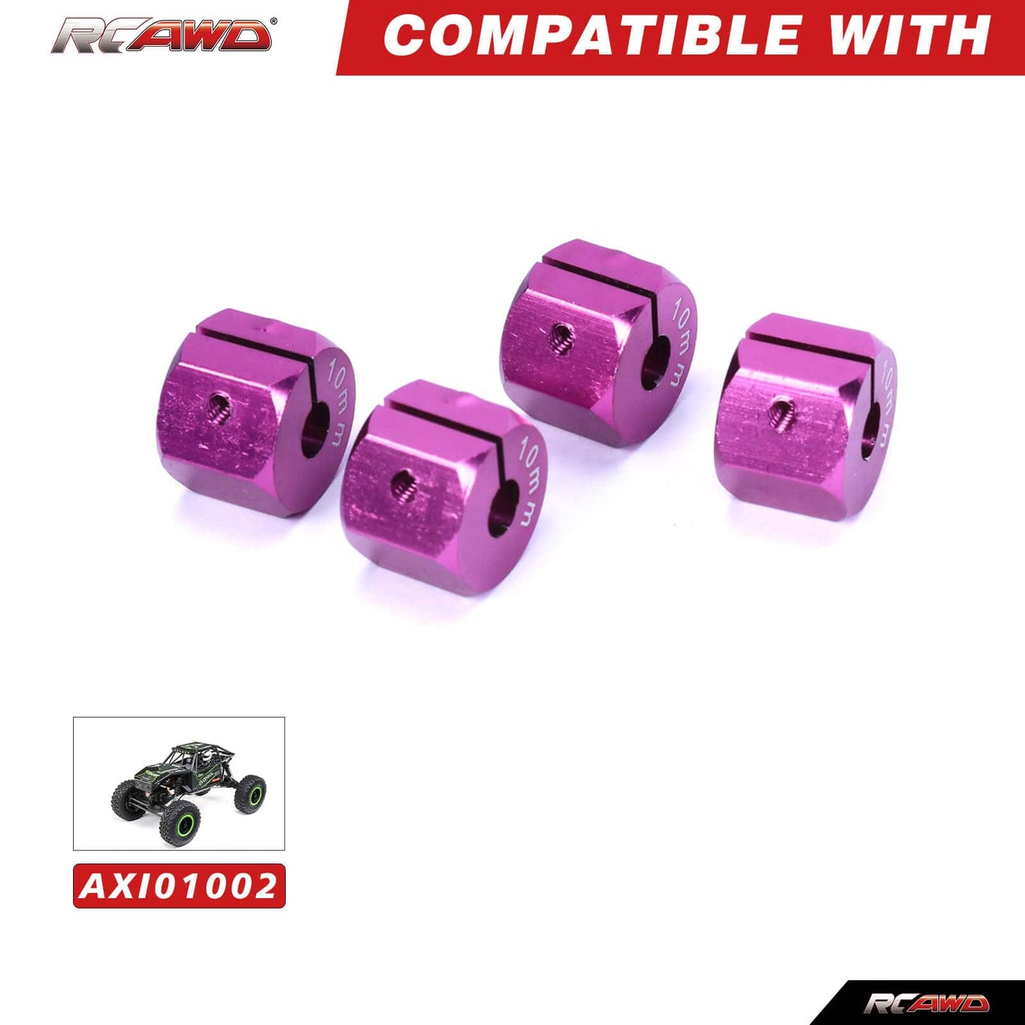 RCAWD Axial UTB18 RCAWD Axial UTB18 Upgrades 12mm Alloy Hex Hub Set for  1/18 UTB18 Capra 4WD Unlimited Trail Buggy