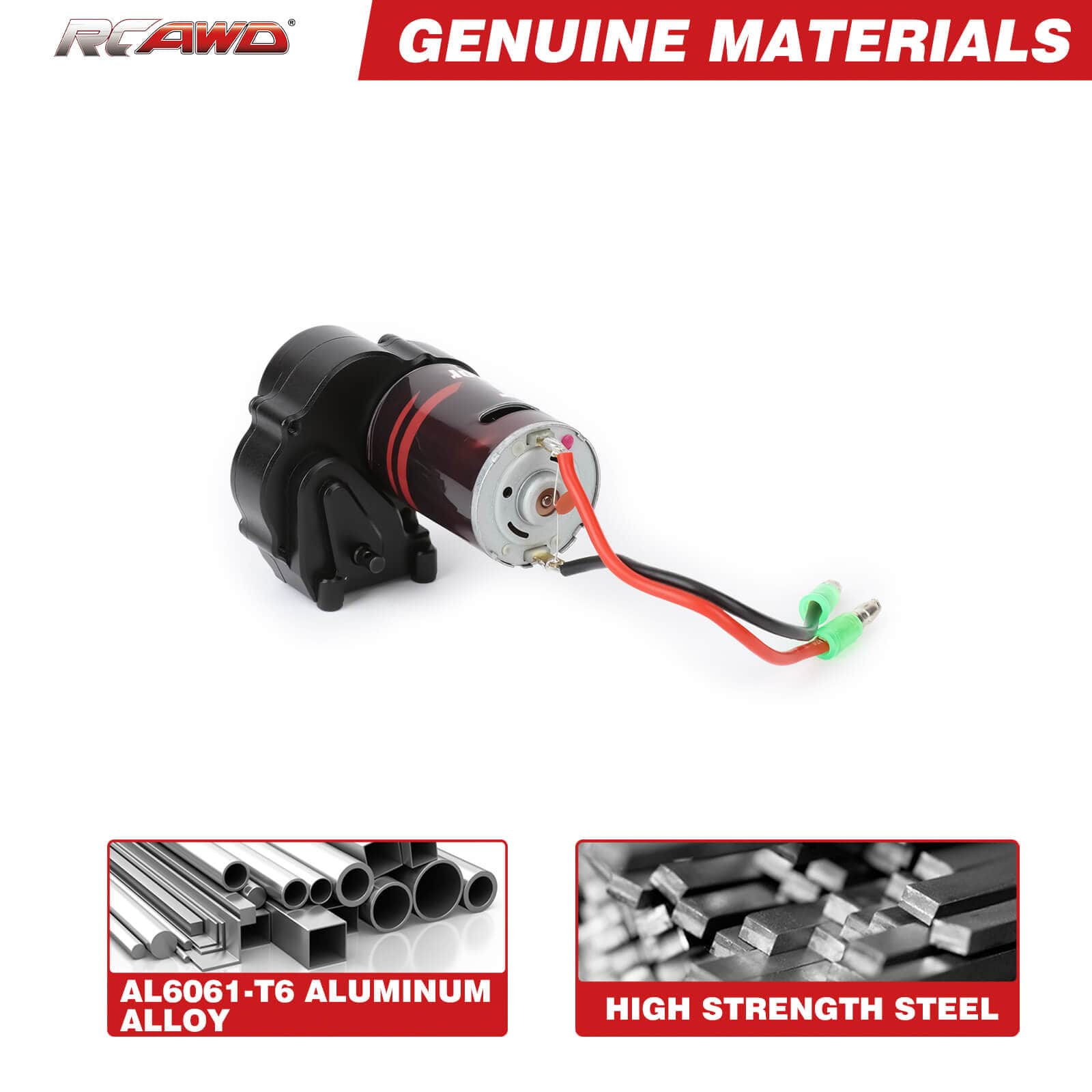 RCAWD Axial UTB18 RCAWD UTB18 380 29T Brushed Motor with Full Metal Gearbox Transmission Set for Axial 1/18 UTB18 Capra 4WD Upgrade Parts