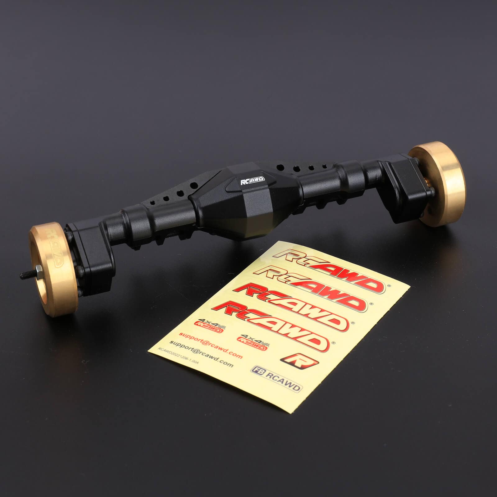 RCAWD Axial UTB18 Rear axle / Black RCAWD AXIAL UTB18 Front Rear Portal Axle with CountWeight Wheel Hex Hubs