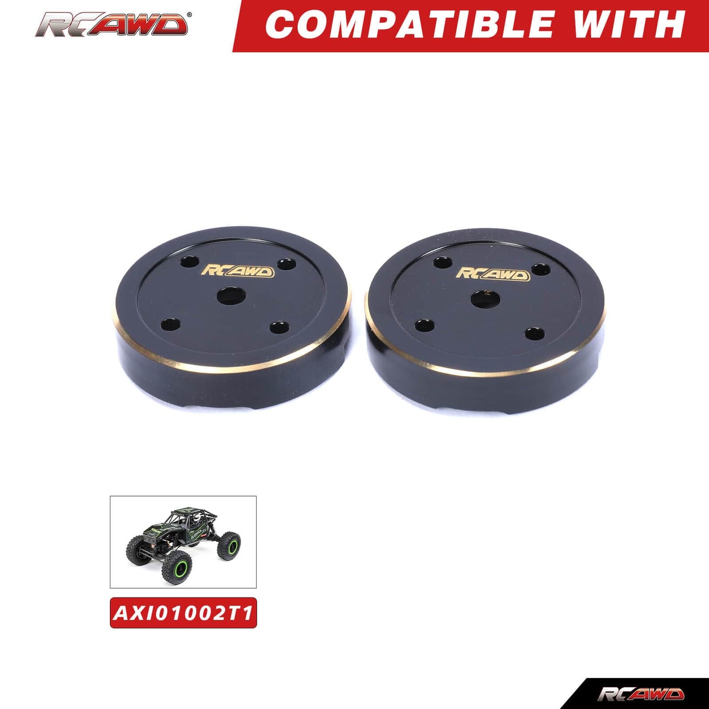 RCAWD Axial UTB18 Upgrades Brass Portal Axle Gear Cover AXI31200 - RCAWD