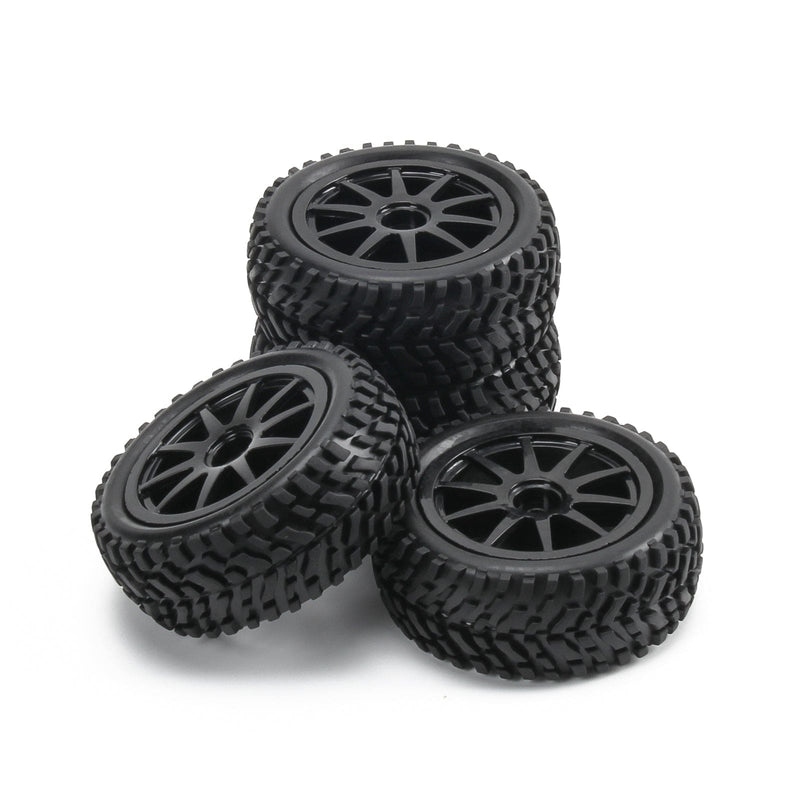 RCAWD 4pcs 75*31mm Wheel Rim & Rubber Tire for Axial 1/18 Yeti Jr. Can-Am Maverick - RCAWD