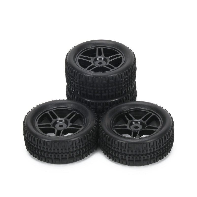 RCAWD 4pcs 75*31mm Wheel Rim & Rubber Tire for Axial 1/18 Yeti Jr. Can-Am Maverick - RCAWD