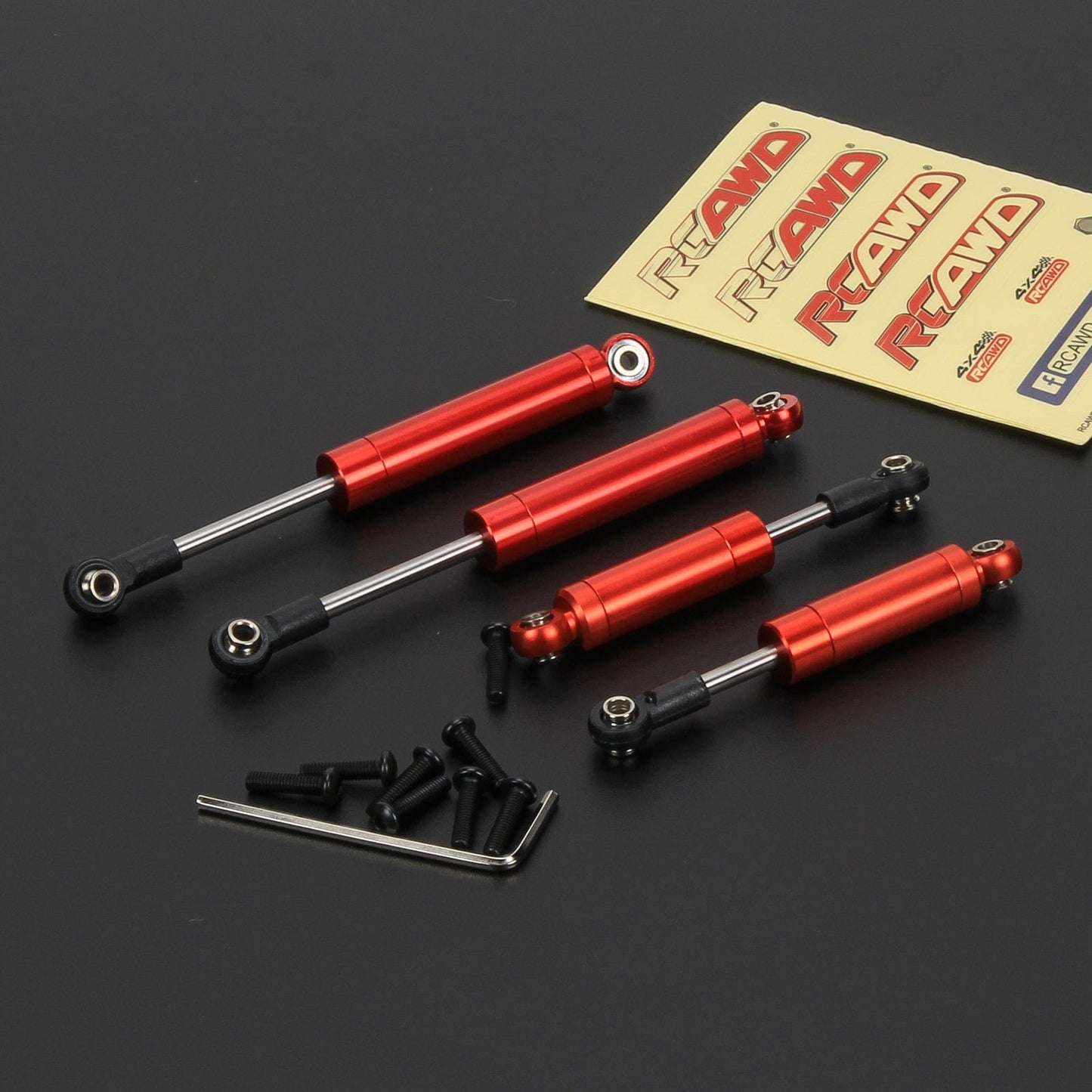 RCAWD Axial Yeti Jr Red RCAWD Axial Yeti Jr Upgrades Aluminum 72mm102mm Shocks Absorber oil-filled type