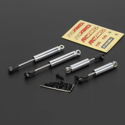 RCAWD Axial Yeti Jr Silver RCAWD Axial 1/18 Yeti Jr Shocks Absorber oil-filled type Aluminum 72mm 102mm