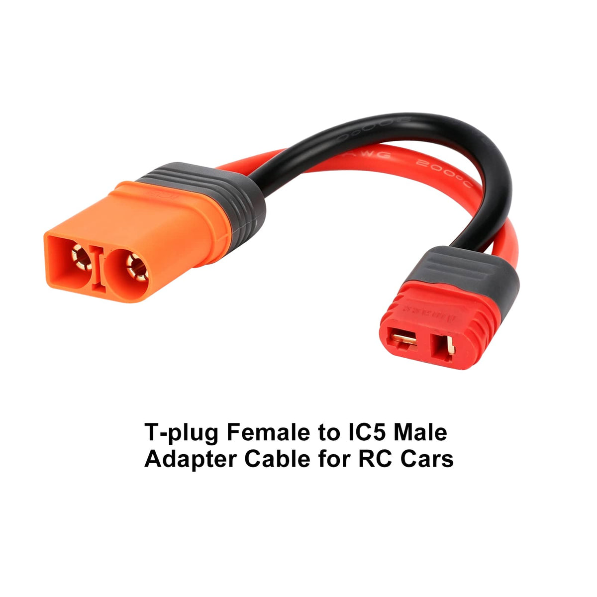 RCAWD Battery Adapter RCAWD Battery Adapter Cable T Female to IC5 Male