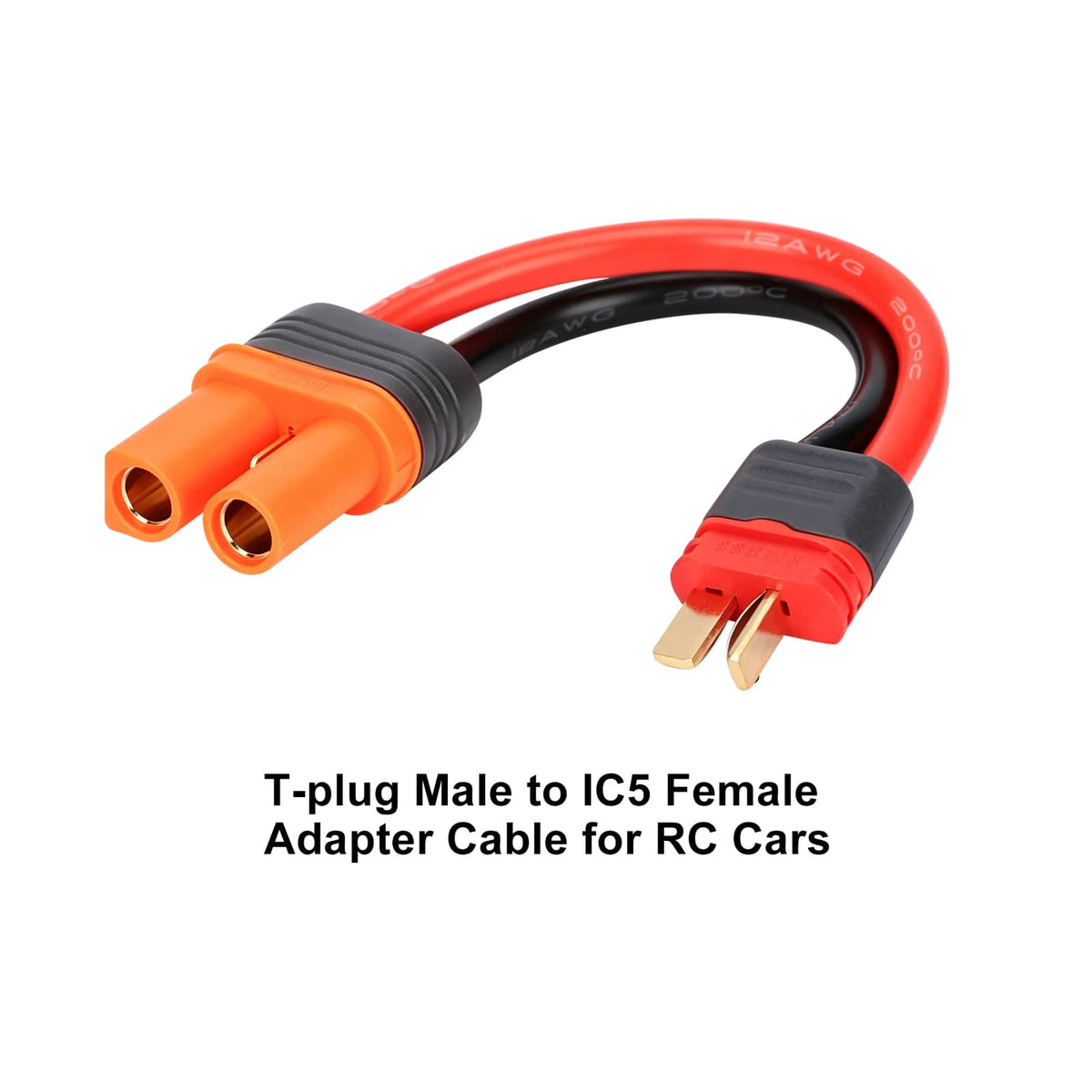 RCAWD Battery Adapter RCAWD Battery Adapter Cable T Male to IC5 Female