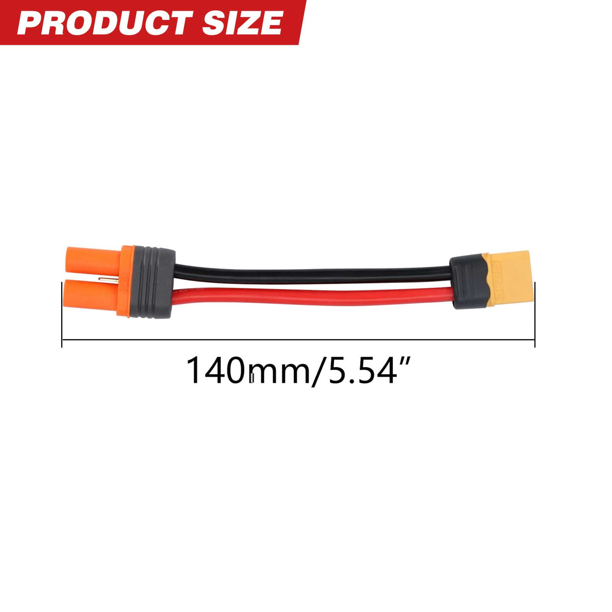 RCAWD Battery Adapter RCAWD Battery Adapter Cable XT60 Male to IC5 Female