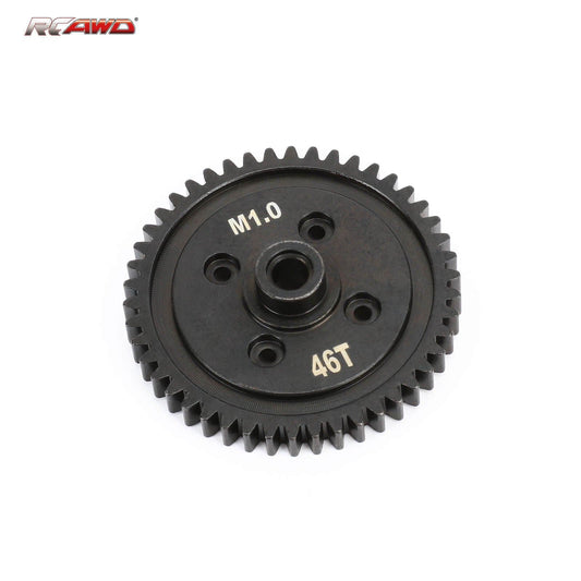 RCAWD Black RCAWD 1/8 CEN Racing Upgrades 45# Steel 46T M1 Spur Gear CM0205TBL