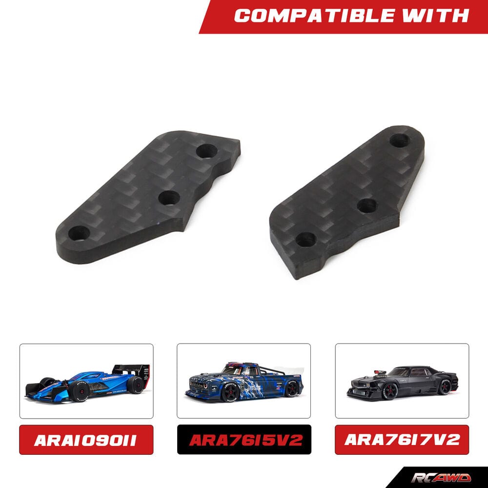 RCAWD Black RCAWD arrma upgrades parts 6s Carbon Fiber Steering Plate T-AR340072BL