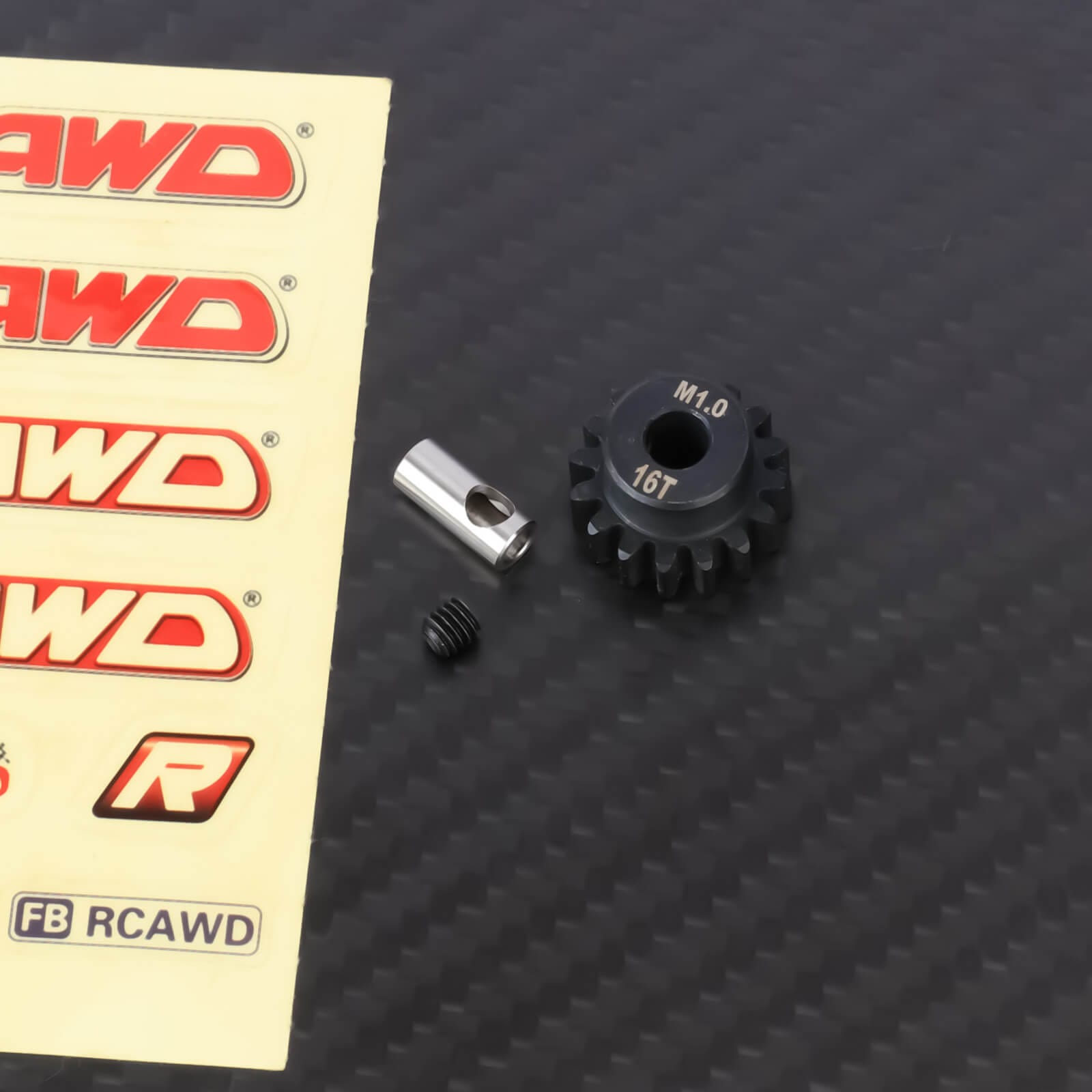 RCAWD CEN 16T RCAWD CEN 1/8 Motor Steel Pinion Gears Mod 1.0 12T 14T 15T 16T 17T 18T