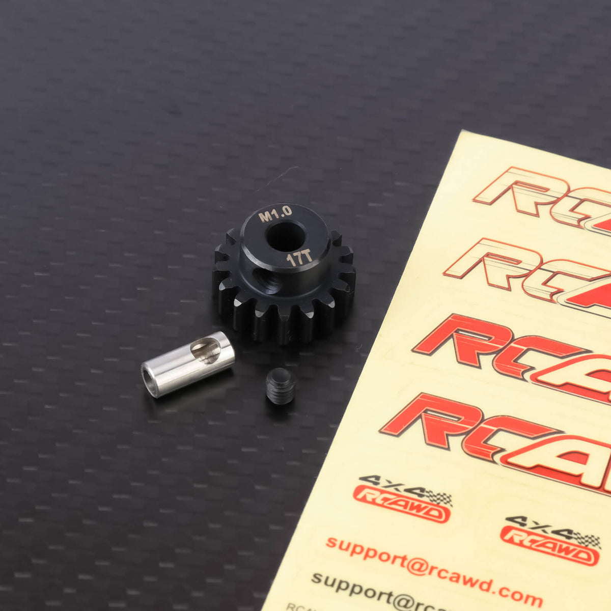 RCAWD CEN 17T RCAWD CEN 1/8 Motor Steel Pinion Gears Mod 1.0 12T 14T 15T 16T 17T 18T