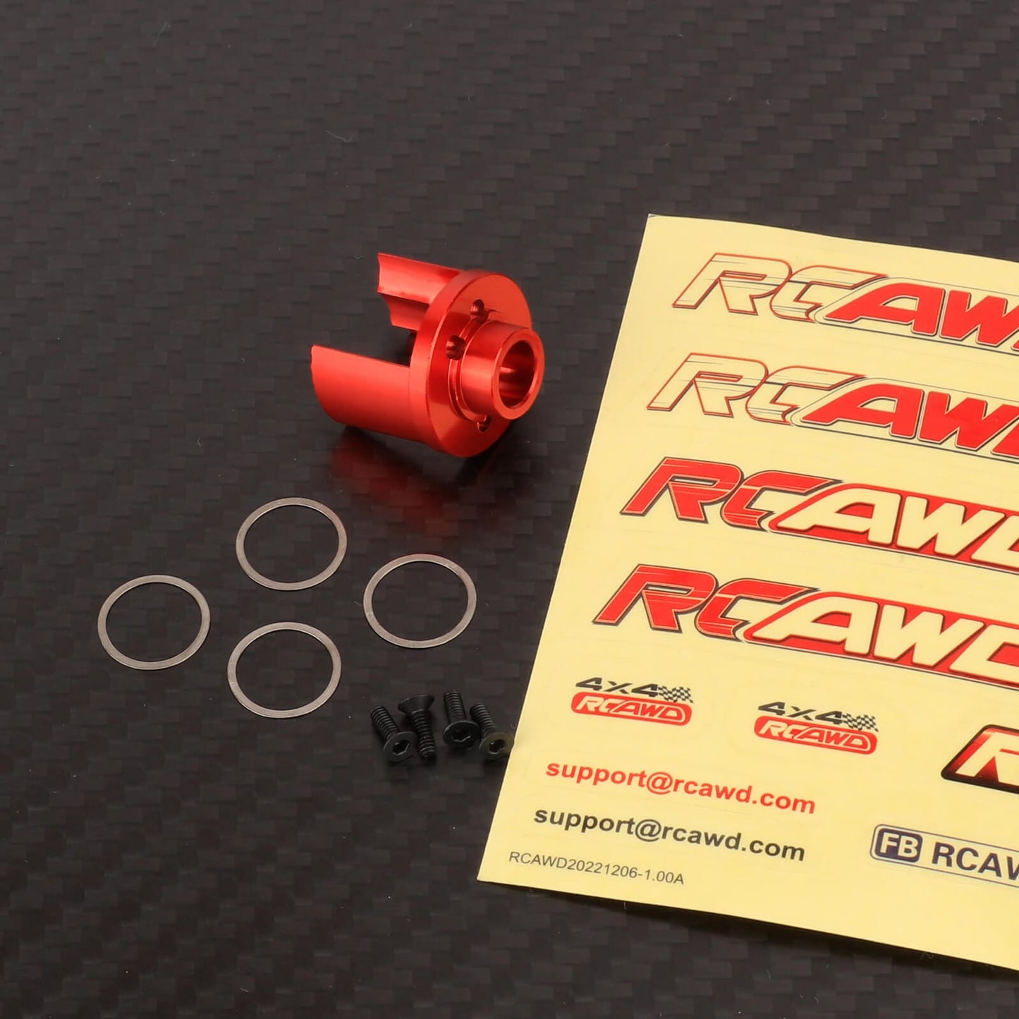 RCAWD CEN Red Diff Case RCAWD CEN F450 F250 Front Rear Diff Assemblies With 30T 13T Differential Case Ring Pinion Gears