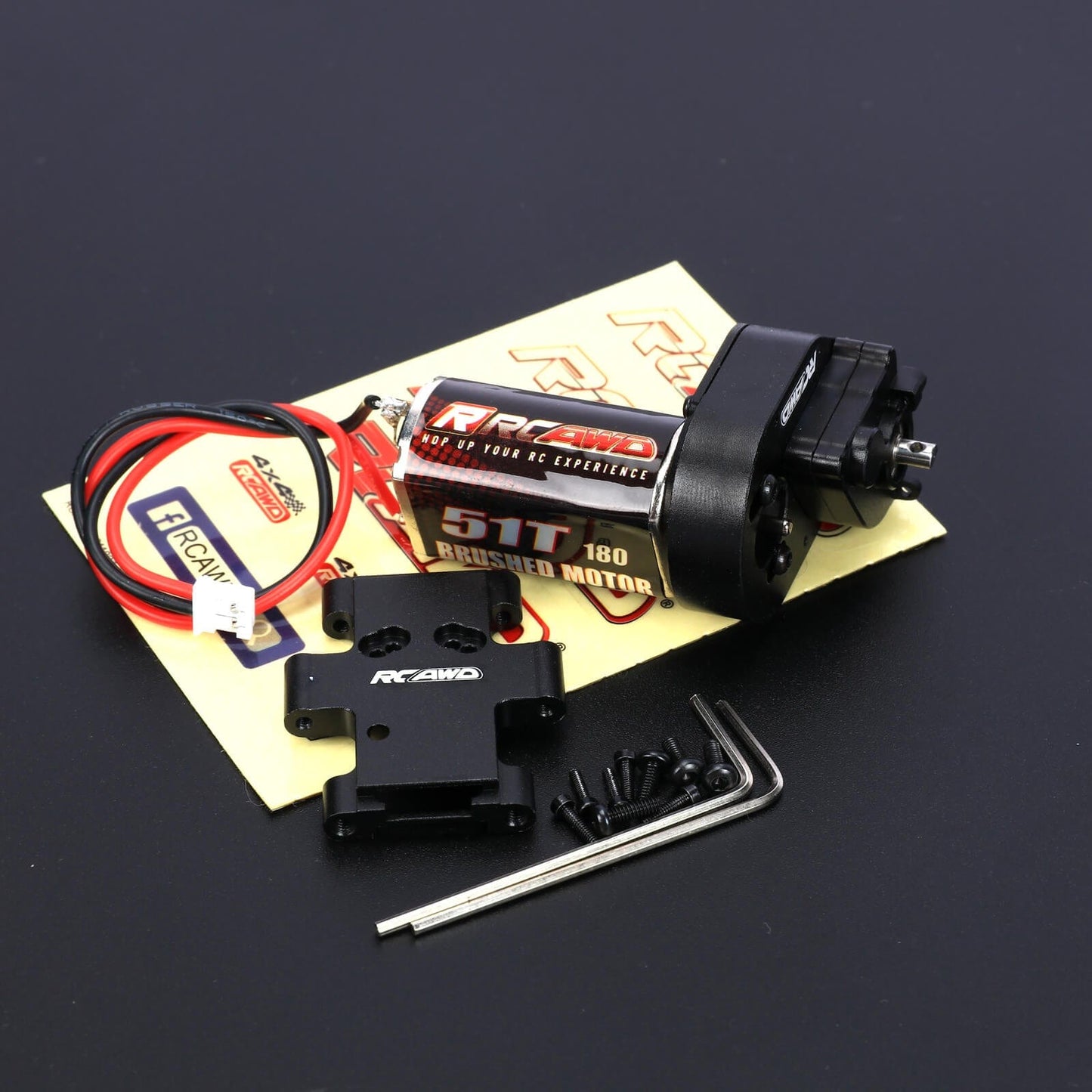 RCAWD Complete Transmission with 51T 180 Motor for 1/18 FMS EASYRC RocHobby RC - RCAWD
