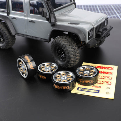 RCAWD Cyberwheelz 1 set( 4 wheels) / Silver RCAWD Cyberwheelz adjustable weight 1.3" Beadlock Wheel Rims for 1/24 1/18 RC Crawler