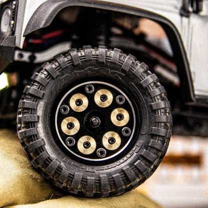 RCAWD Cyberwheelz adjustable weight 1.3" Beadlock Wheel Rims for 1/24 1/18 RC Crawler - RCAWD