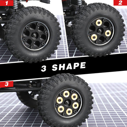 RCAWD Cyberwheelz adjustable weight 1.3" Beadlock Wheel Rims for 1/24 1/18 RC Crawler - RCAWD