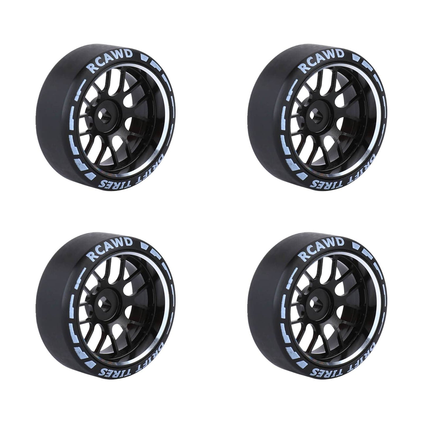 RCAWD Drift Tires RCAWD Drift Wheel Rims Tire Set for Kyosho WLTOYS 1/28 Upgrade Parts