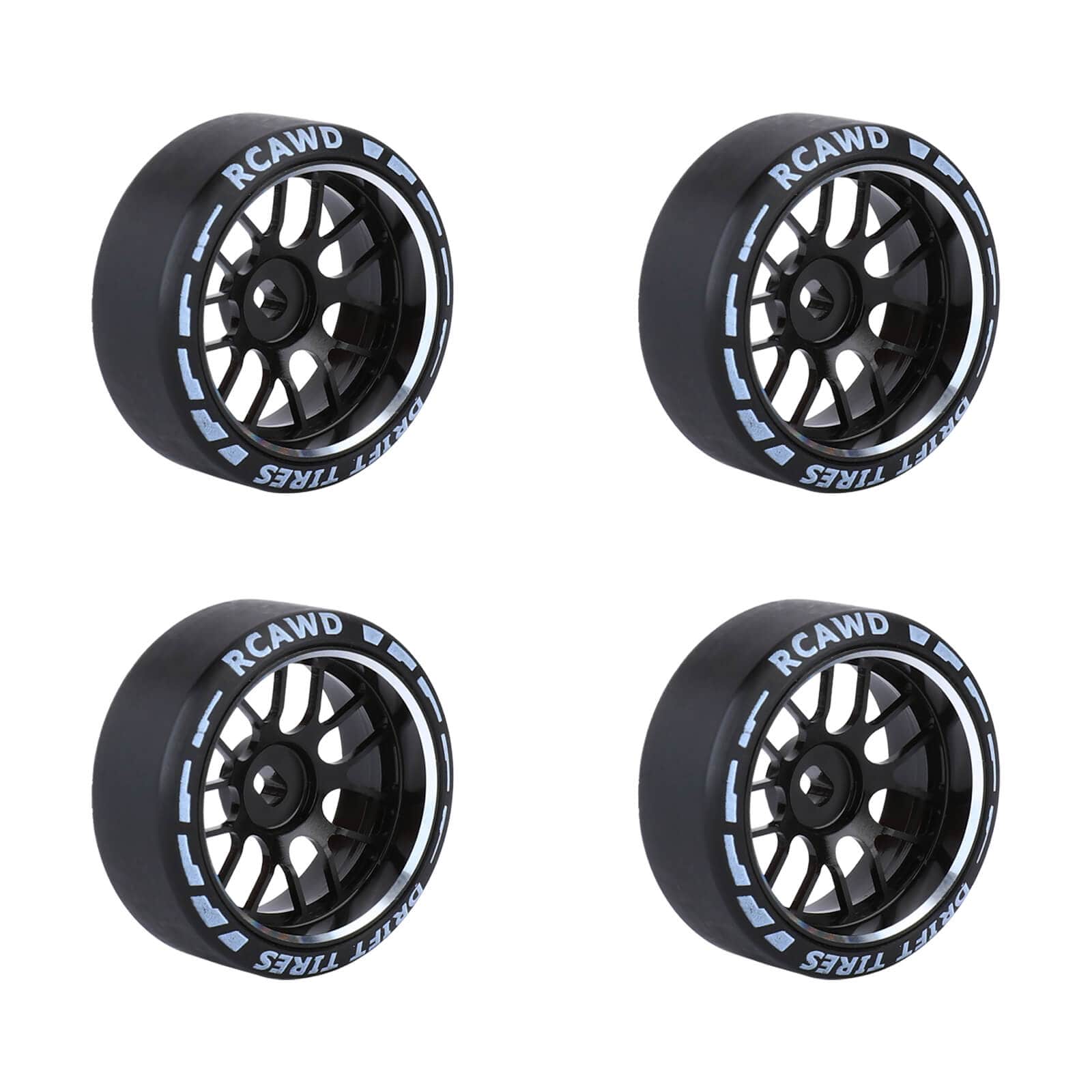 RCAWD Drift Tires RCAWD Drift Wheel Rims Tire Set for Kyosho WLTOYS 1/28 Upgrade Parts