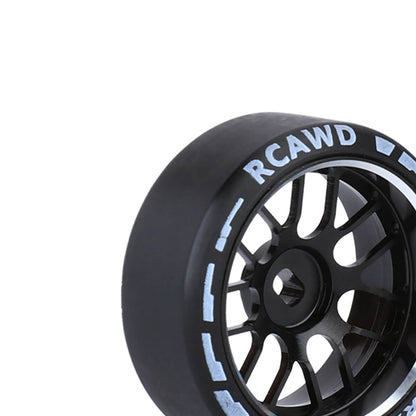 RCAWD Drift Tires RCAWD Drift Wheel Rims Tire Set for Kyosho WLTOYS 1/28 Upgrade Parts