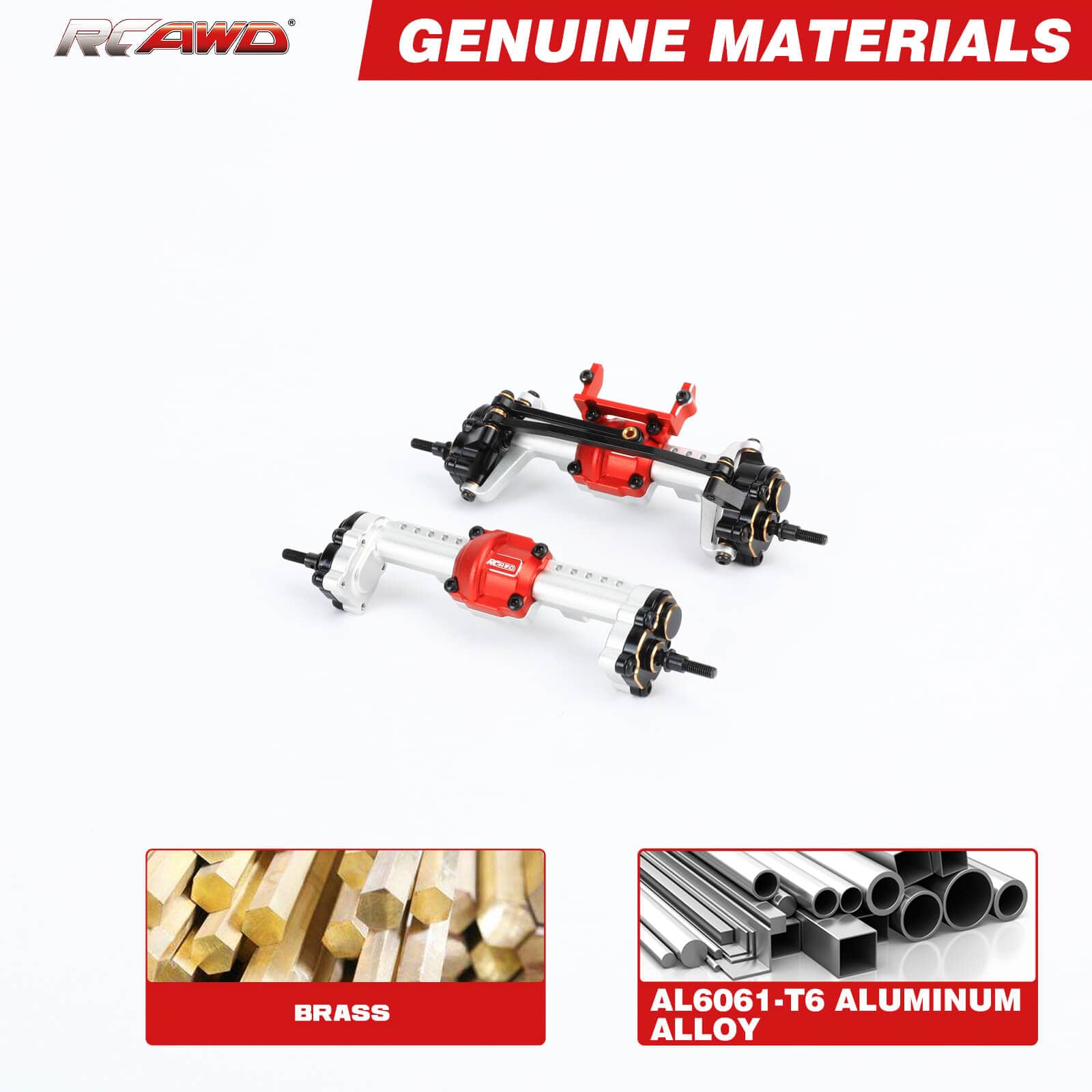 RCAWD FCX24 Differential Portal Axles Complete Set with Diff Locker D6 - C3112 - RCAWD