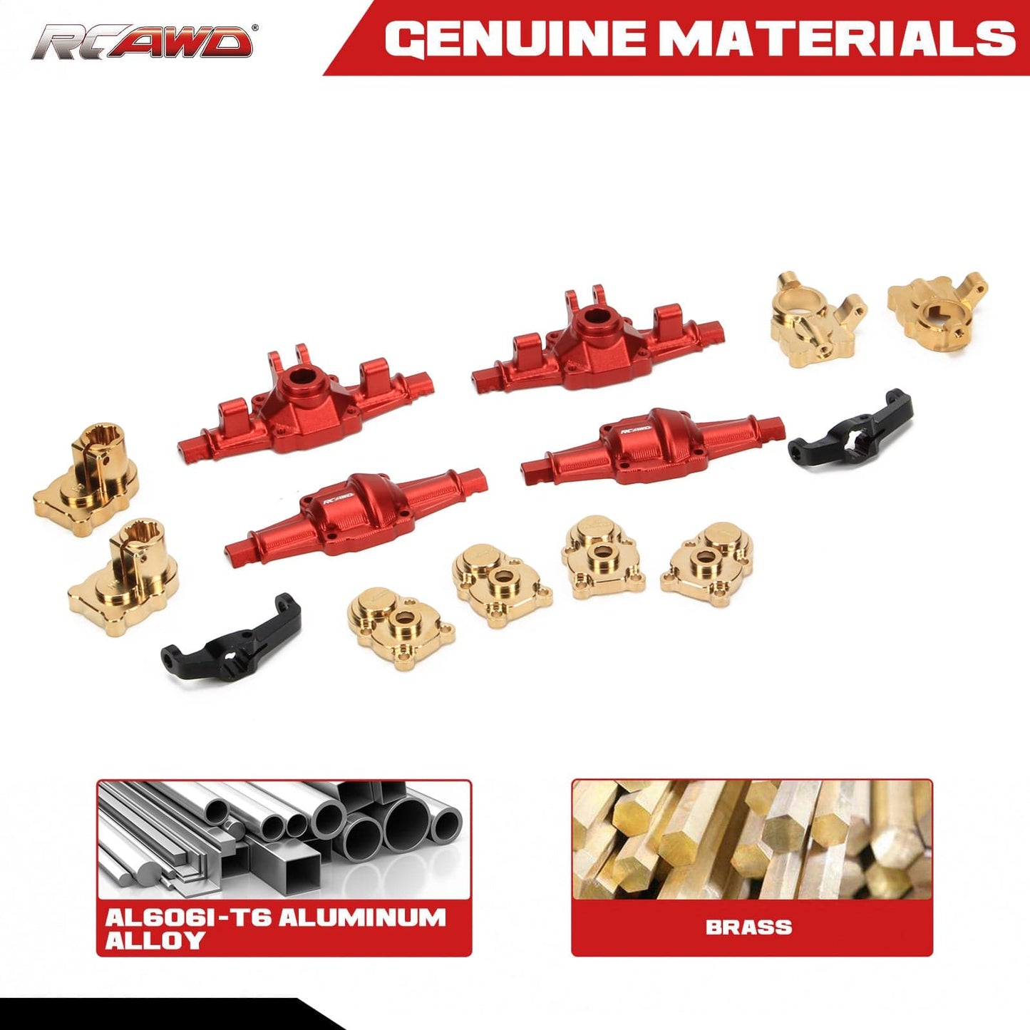 RCAWD FCX24 Upgrades Portal Axles Housing Set D4 - C3026BLBL - RCAWD