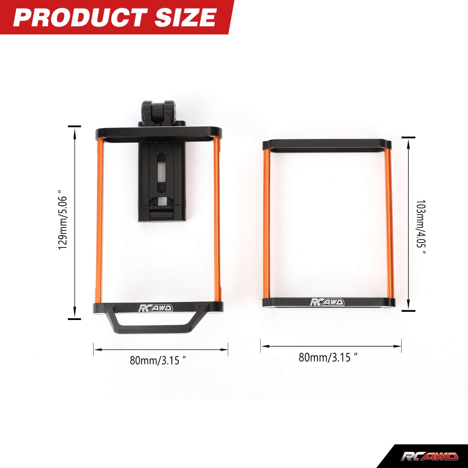RCAWD Flysky NB4 Transmitter RCAWD FS NB4 Metal Transmitter Battery Protector Frame Phone Stand Kit