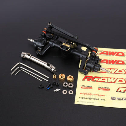 RCAWD FMS 1/18 Front Axles Set / Black RCAWD FMS 1/18 RC Car Portal Axles Set with 70MM 50MM Steel Driveshaft