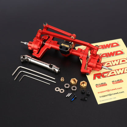 RCAWD FMS 1/18 Front Axles Set / Red RCAWD FMS 1/18 RC Car Portal Axles Set with 70MM 50MM Steel Driveshaft