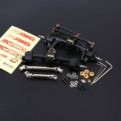 RCAWD FMS 1/18 Front Rear Portal Axles Set / Black RCAWD FMS 1/18 RC Car Portal Axles Set with 70MM 50MM Steel Driveshaft