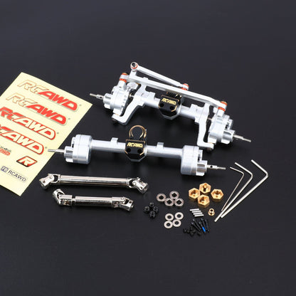 RCAWD FMS 1/18 Front Rear Portal Axles Set / Silver RCAWD FMS 1/18 RC Car Portal Axles Set with 70MM 50MM Steel Driveshaft