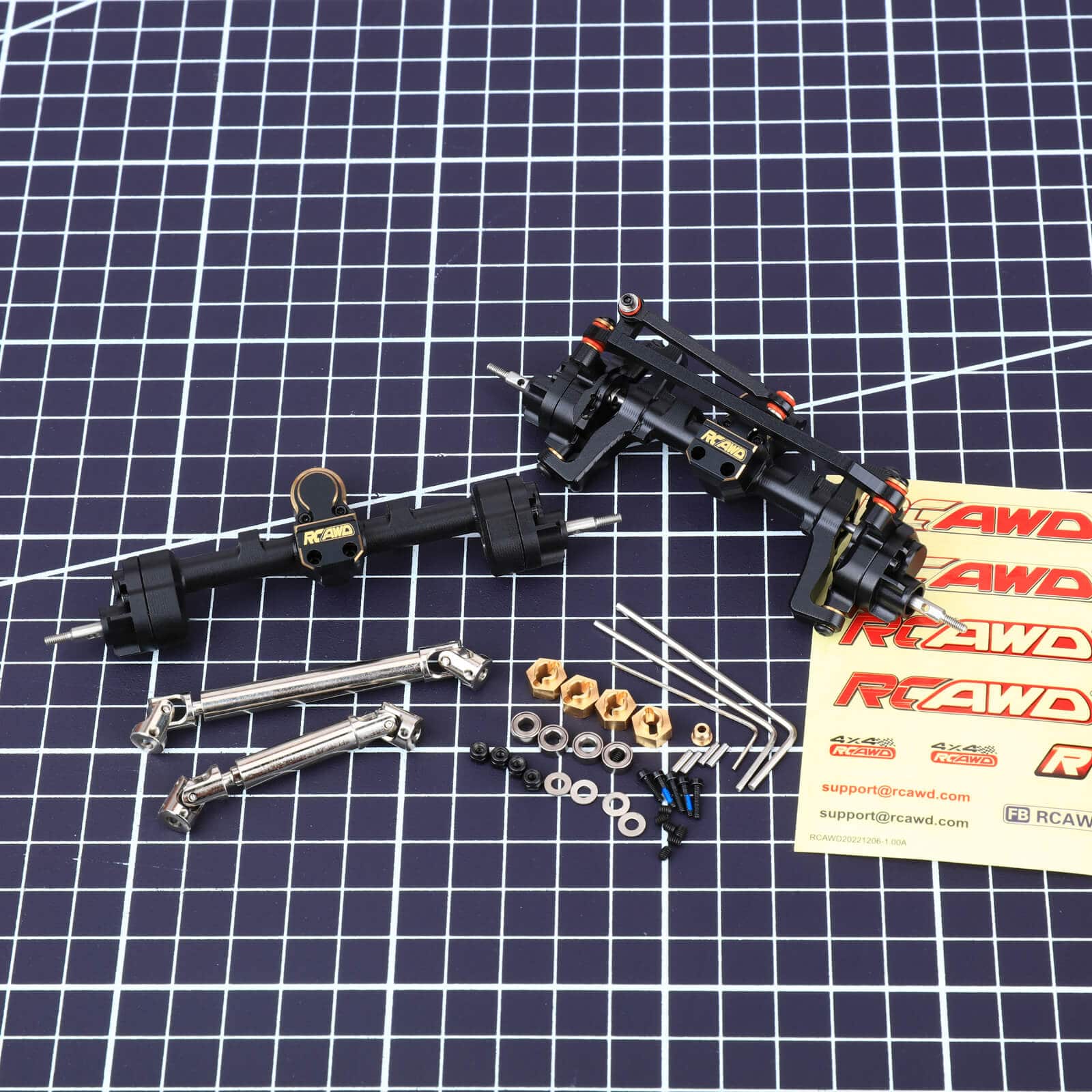 RCAWD FMS 1/18 RCAWD FMS 1/18 RC Car Portal Axles Set with 70MM 50MM Steel Driveshaft