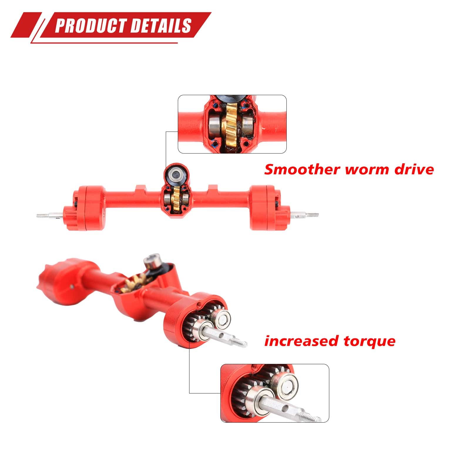 RCAWD FMS 1/18 RCAWD FMS 1/18 RC Car Portal Axles Set with 70MM 50MM Steel Driveshaft