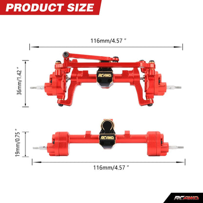 RCAWD FMS 1/18 RCAWD FMS 1/18 RC Car Portal Axles Set with 70MM 50MM Steel Driveshaft