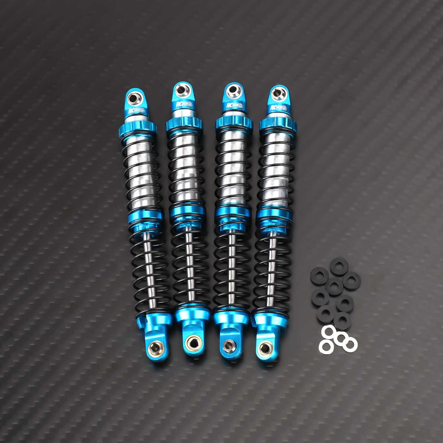 RCAWD FMS FCX10 Blue RCAWD FCX10 LC80 K5 Front Rear Oil Filled Shock Absorber Daul Stage Spring