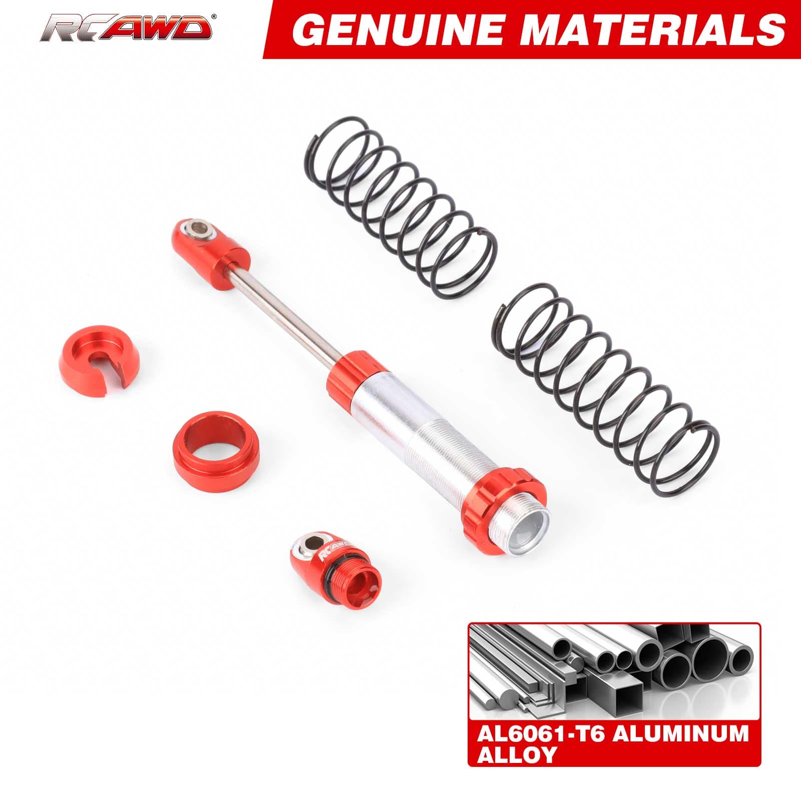 RCAWD FMS FCX10 RCAWD FCX10 LC80 K5 Front Rear Oil Filled Shock Absorber Daul Stage Spring