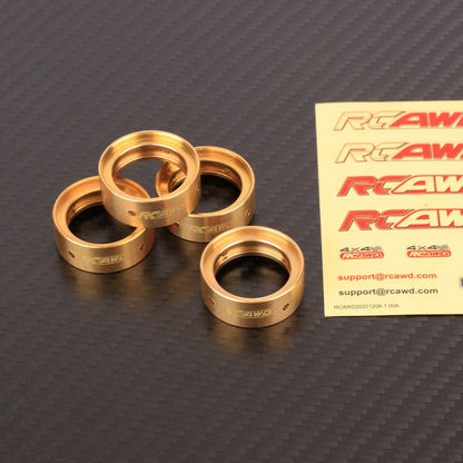 RCAWD FMS FCX24 19g/pc Counterweight Rings RCAWD 24g/pc Metal Beadlock Wheel Rims with Brass Countweight Rings