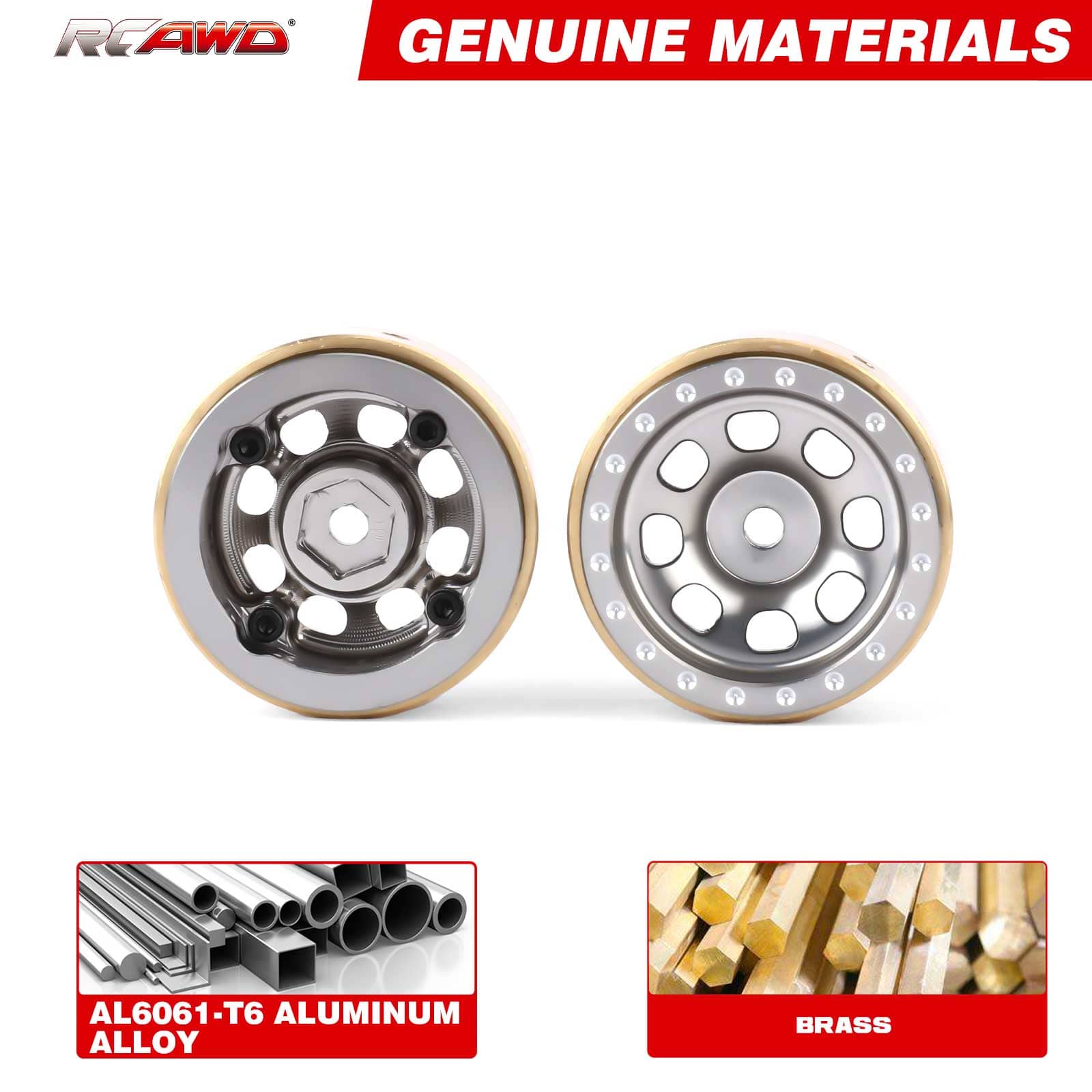 RCAWD FMS FCX24 432g/pc Wheel Rims RCAWD FCX18 FCX24 108g/pcs 8 Hole Aluminum Alloy Wheel Rims With CounterWeight