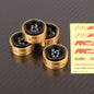 RCAWD FMS FCX24 5 Spoke Metal Beadlock Wheel Rims Set RCAWD 32g/pc Metal Beadlock Wheel Rims with Brass Countweight Rings