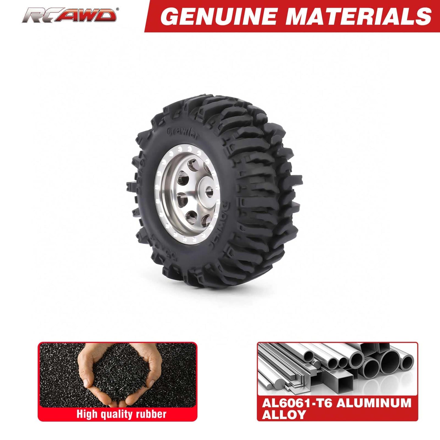 RCAWD FMS FCX24 55MM Tyres RCAWD FCX18 FCX24 55MM Rubber Line Wheel Tires Tyres