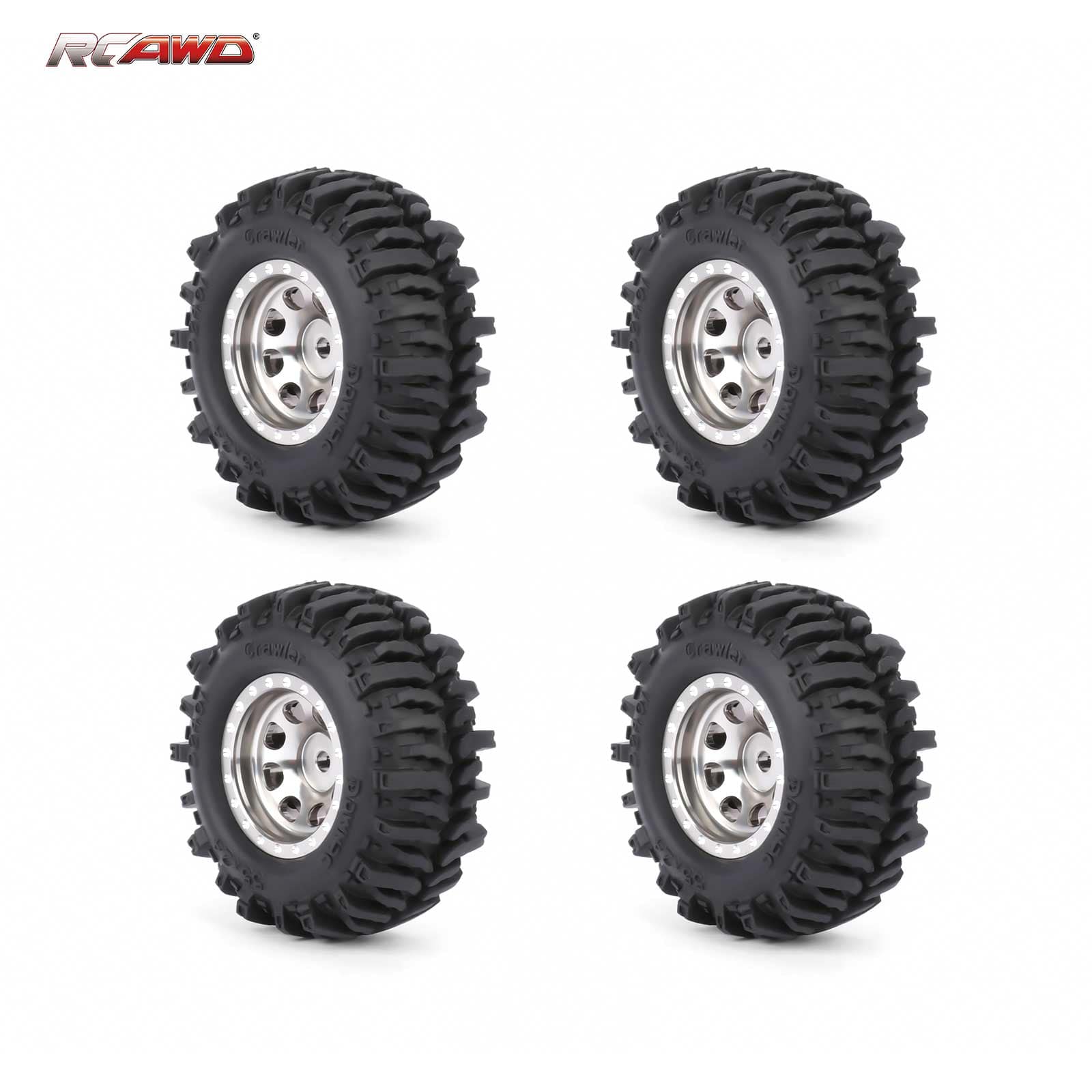 RCAWD FMS FCX24 55MM Tyres RCAWD FCX18 FCX24 55MM Rubber Line Wheel Tires Tyres