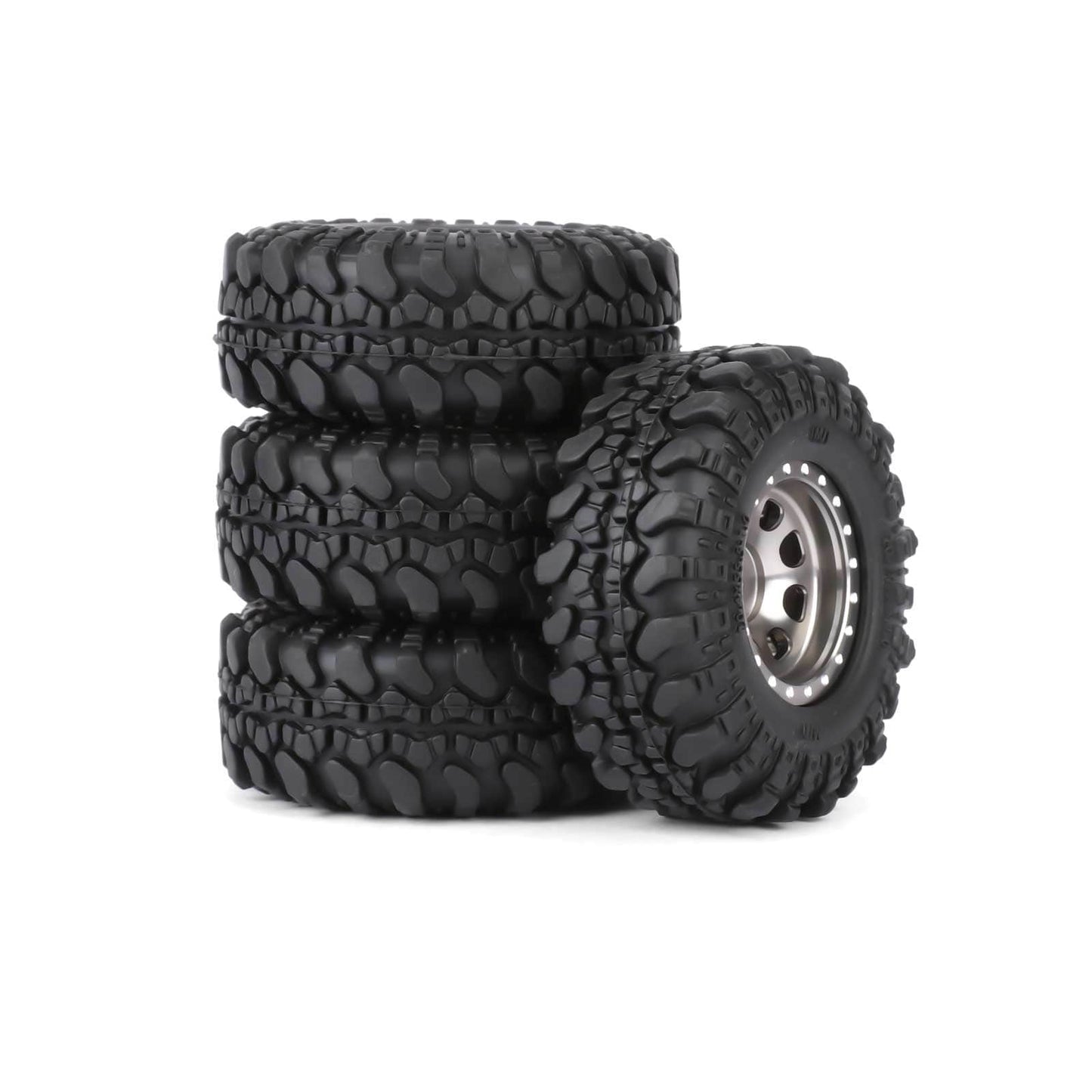 RCAWD FMS FCX24 55MM Tyres RCAWD FCX18 FCX24 55MM Rubber Rock Wheel Tires Tyres