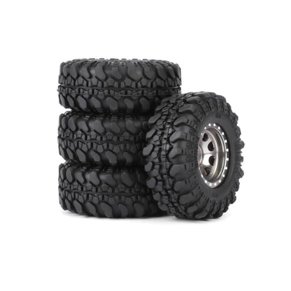 RCAWD FMS FCX24 55MM Tyres RCAWD FCX18 FCX24 55MM Rubber Rock Wheel Tires Tyres